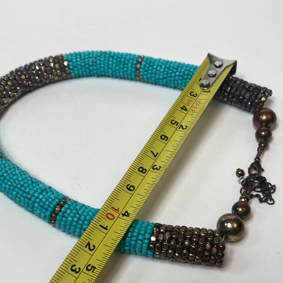 Multi Seed Bead Chocker Necklace 15" 3.5" Extender - Picture 8 of 12